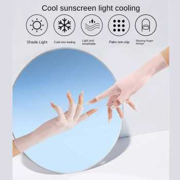 Gambar produk MALSHI Sarung Tangan Anti UV Sunscreen Gloves Nail Art - MS31