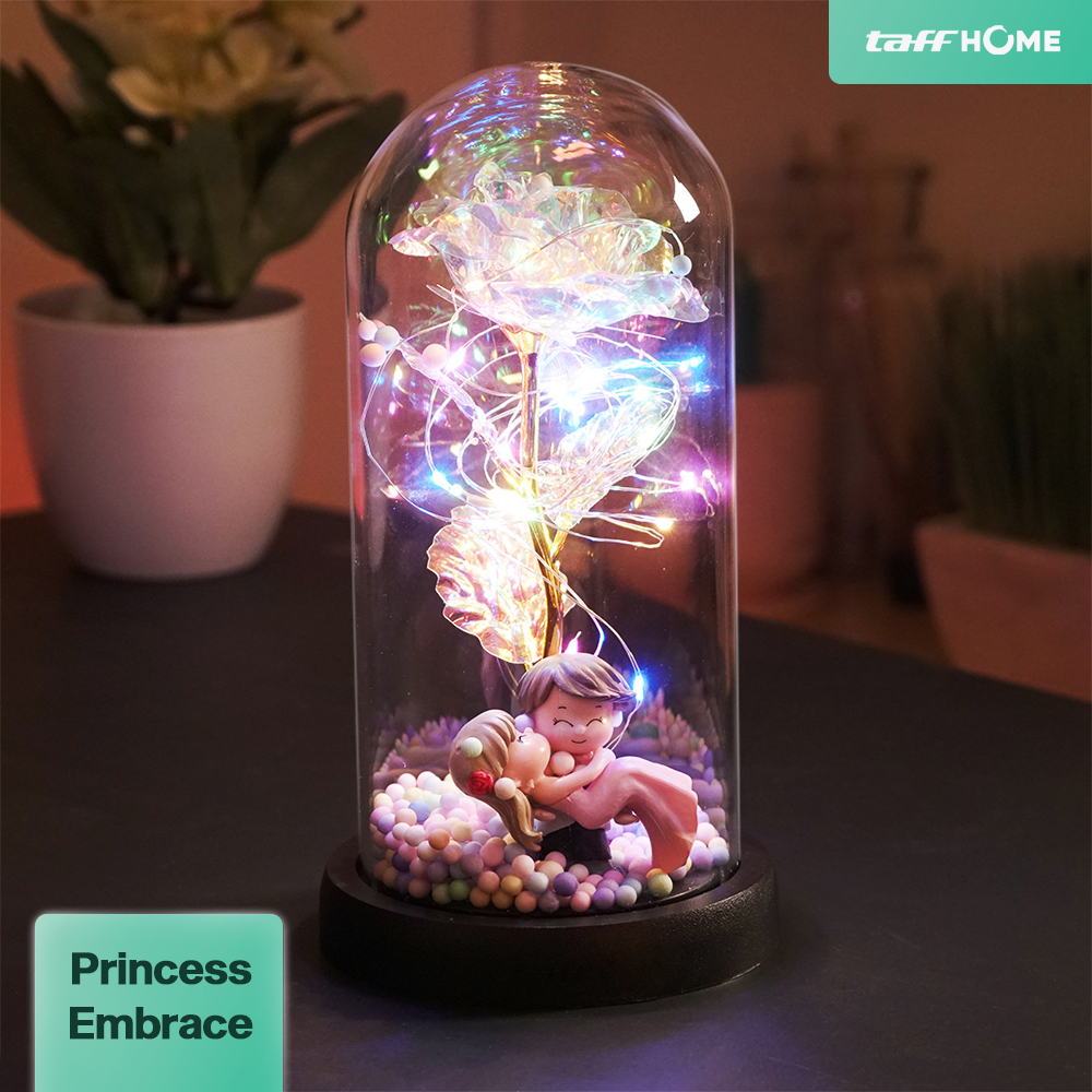 Gambar produk TaffHOME Lampu Meja Hias LED Galaxy Rose Eternal Colorful Light Princess Embrace - TH-505