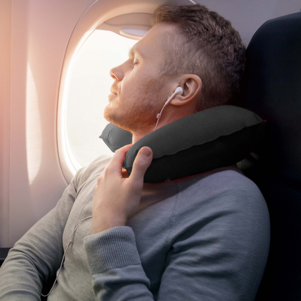 Gambar produk YMYQ Bantal Leher Travel Angin U-Shaped Inflatable Neck Pillow - JJ2821