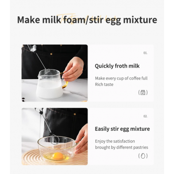 Gambar produk FMA Hand Mixer Mini Pengocok Telur Kopi Milk Frother 1200mAh - FM-NPW