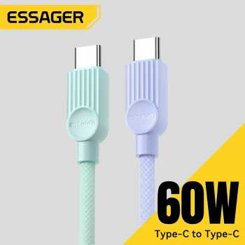 ESSAGER Kabel Data Type C to Type C PD Fast Charging Braided 3A 60W - ES-X73