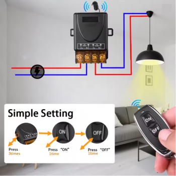 Gambar produk AMMTOO Universal Wireless Remote Control 433MHz 220V Remot Kontrol 4 PCS - YL-AC02A