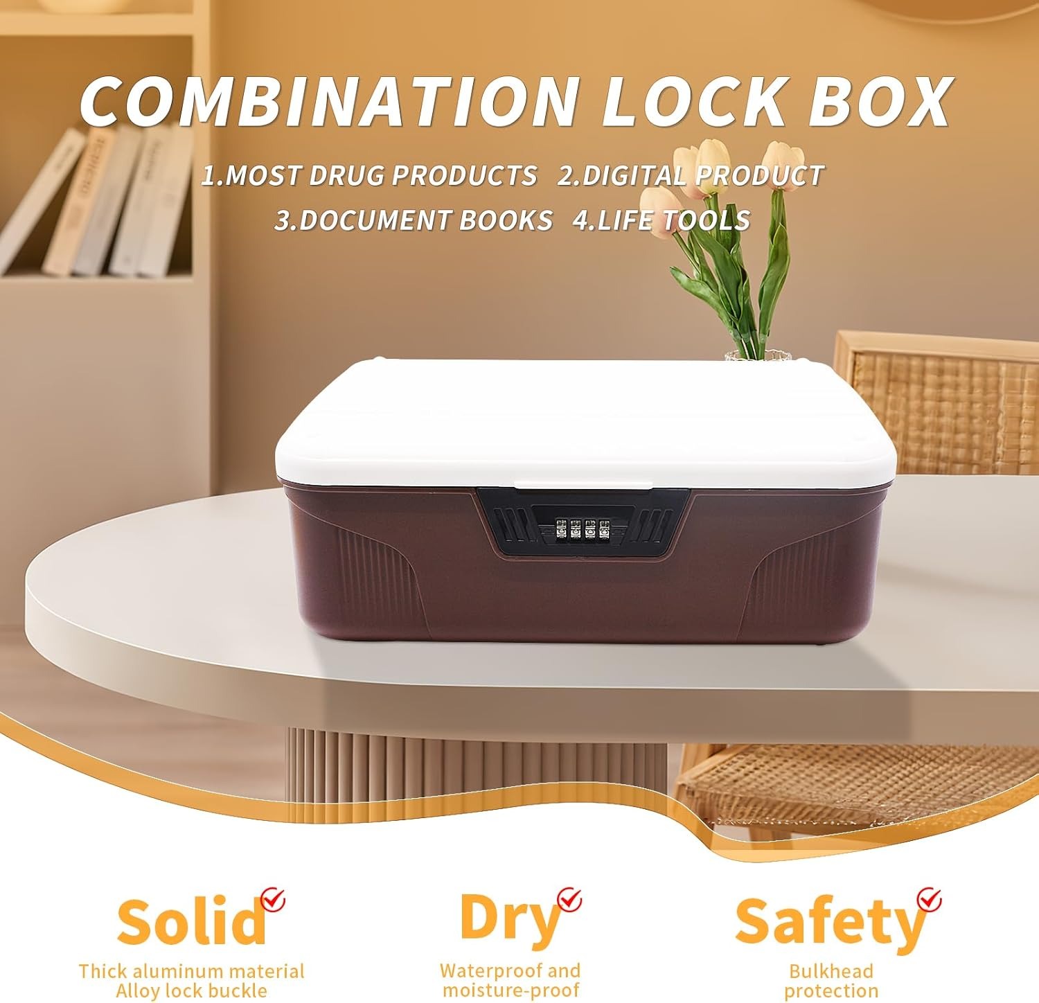 Gambar produk TEDEY Kotak Brankas Safety Box Portable Password M - 8875