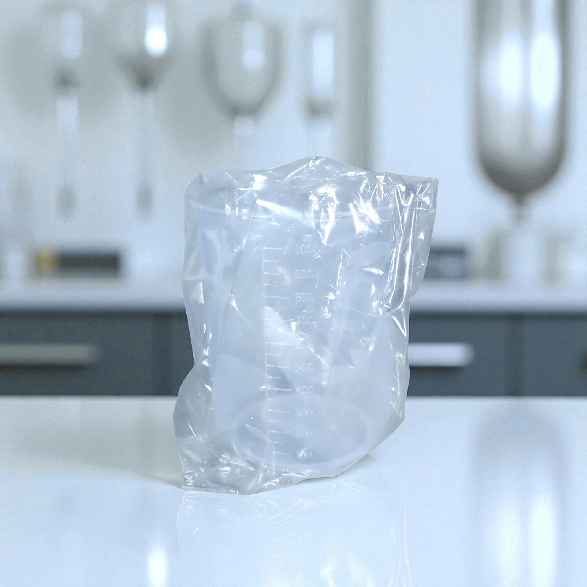 Gambar produk BURSON Gelas Ukur Plastik Dapur Laboratorium Measuring Cup 1000ml - B4