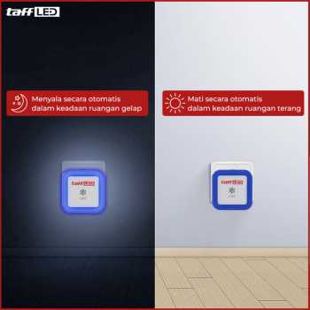 Gambar produk TaffLED Lampu Tidur LED EU Plug Sensor Cahaya Cool White 250V 0.5W - L200