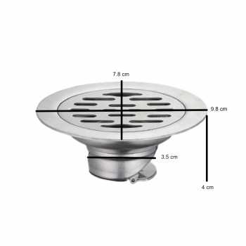 Gambar produk Jing Pin Jie Ju Saluran Air Floor Drain Short Seal Stainless Steel Single Use - LEE001