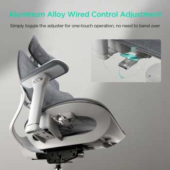 Gambar produk HBADA Kursi Kantor Office Chair Lumbar Support Flexible Armrest - E2