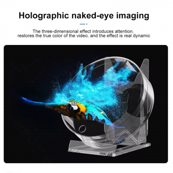 Gambar produk FMA Mini 3D Holographic Projector Fan Desktop LED Built-in Audio - PD13