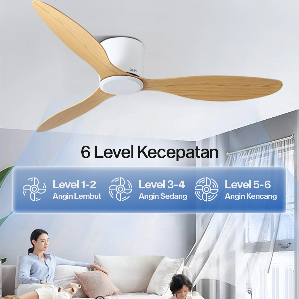 Gambar produk SOVE Kipas Angin Gantung Plafon Ceiling Fan 52 Inch - FS2007