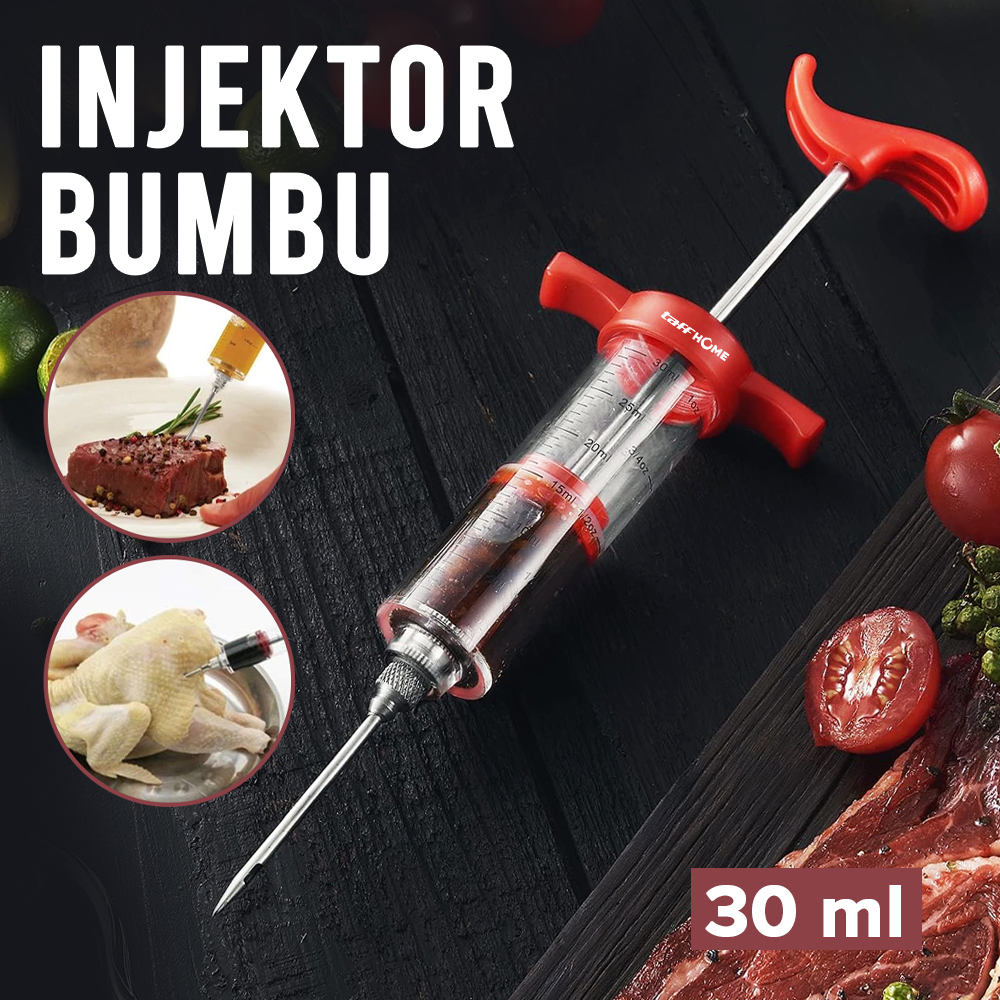 Gambar produk TaffHOME Injektor Bumbu Marinasi Daging BBQ Seasoning Injector - HC117