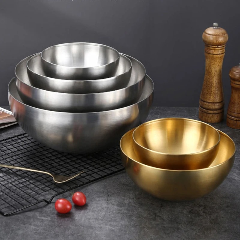 Gambar produk ALRY Mangkuk Mie Salad Stainless Steel Korean Style Noodle Soup Bowl 20cm - ZX-304