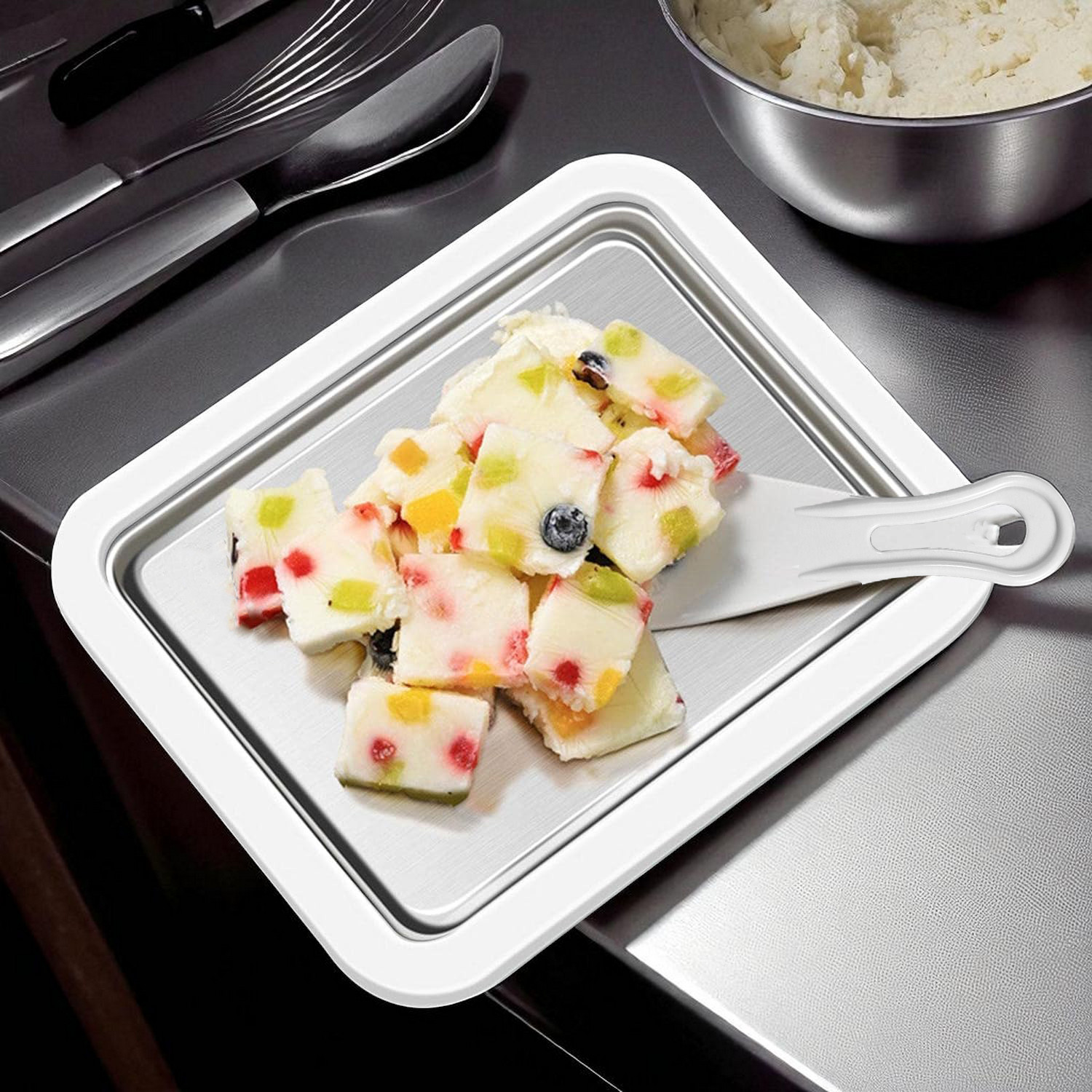 Gambar produk Aokiji Wadah Pembuat Es Krim Yogurt Fried Ice Maker 22.5x17.5cm - INU156