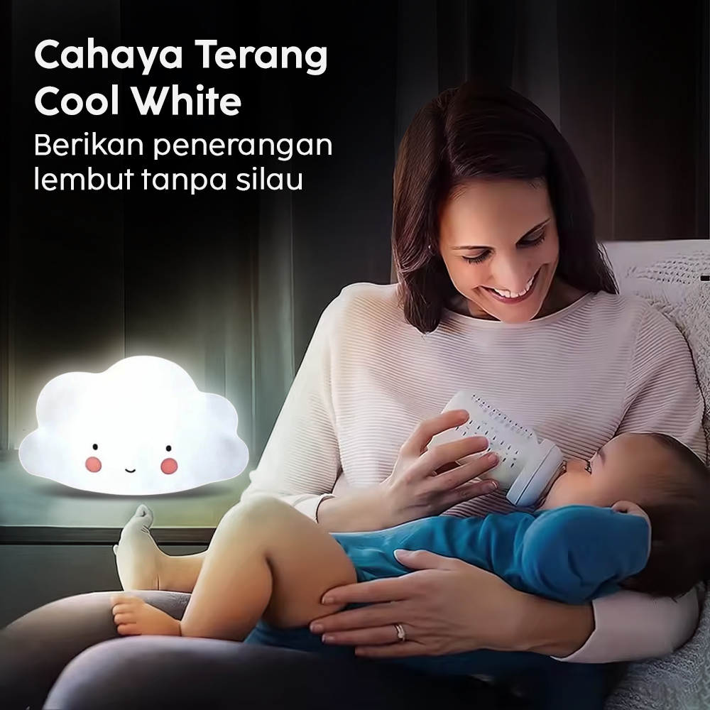 Gambar produk FGHGF Lampu Tidur LED Anak Karakter Lucu 1W Awan - FGH01