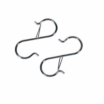 Gambar produk Januel Hanger Gantungan S Stainless Steel Hook With Buckle 10 PCS - Jn18