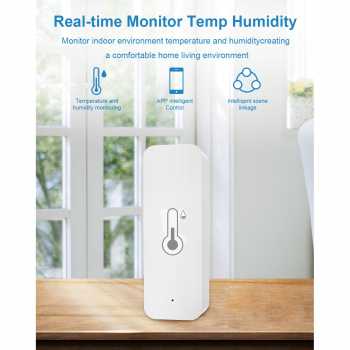 Smart Temperature Humidity Sensor Hygrometer Real Time Wifi Tuya Apps - TH01