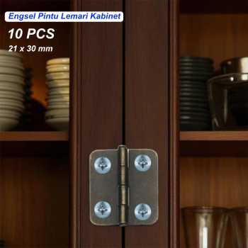 KitTrader Engsel Pintu Lemari Kabinet Door Hinge 4 Lubang 10 PCS - KT519