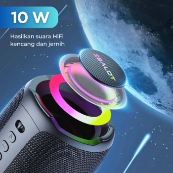 Gambar produk ZEALOT Speaker Bluetooth Portable Double Bass 360 RGB 10W - S61