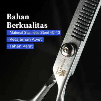 Gambar produk KNIFEZER Gunting Sasak Rambut Full Stainless Steel - BHT002