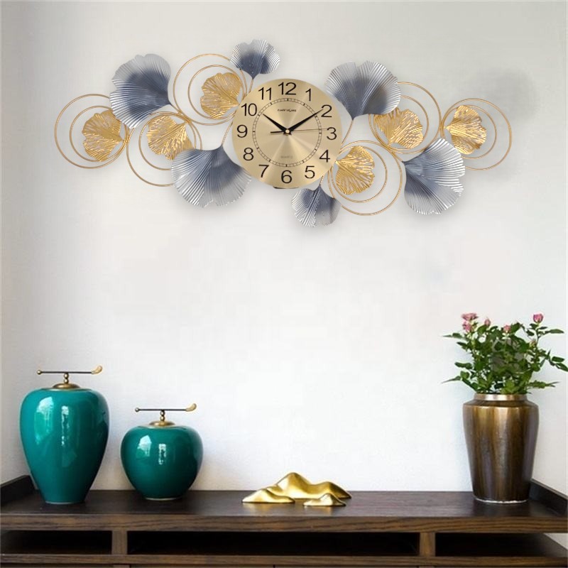 Gambar produk TaffHOME Jam Dinding Dekorasi Quartz Decoration Luxury European Style Horizontal - 2077-9135