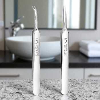 LISM Pinset Alat Pembersih Komedo Jerawat Facial Tweezers 2 PCS - L117