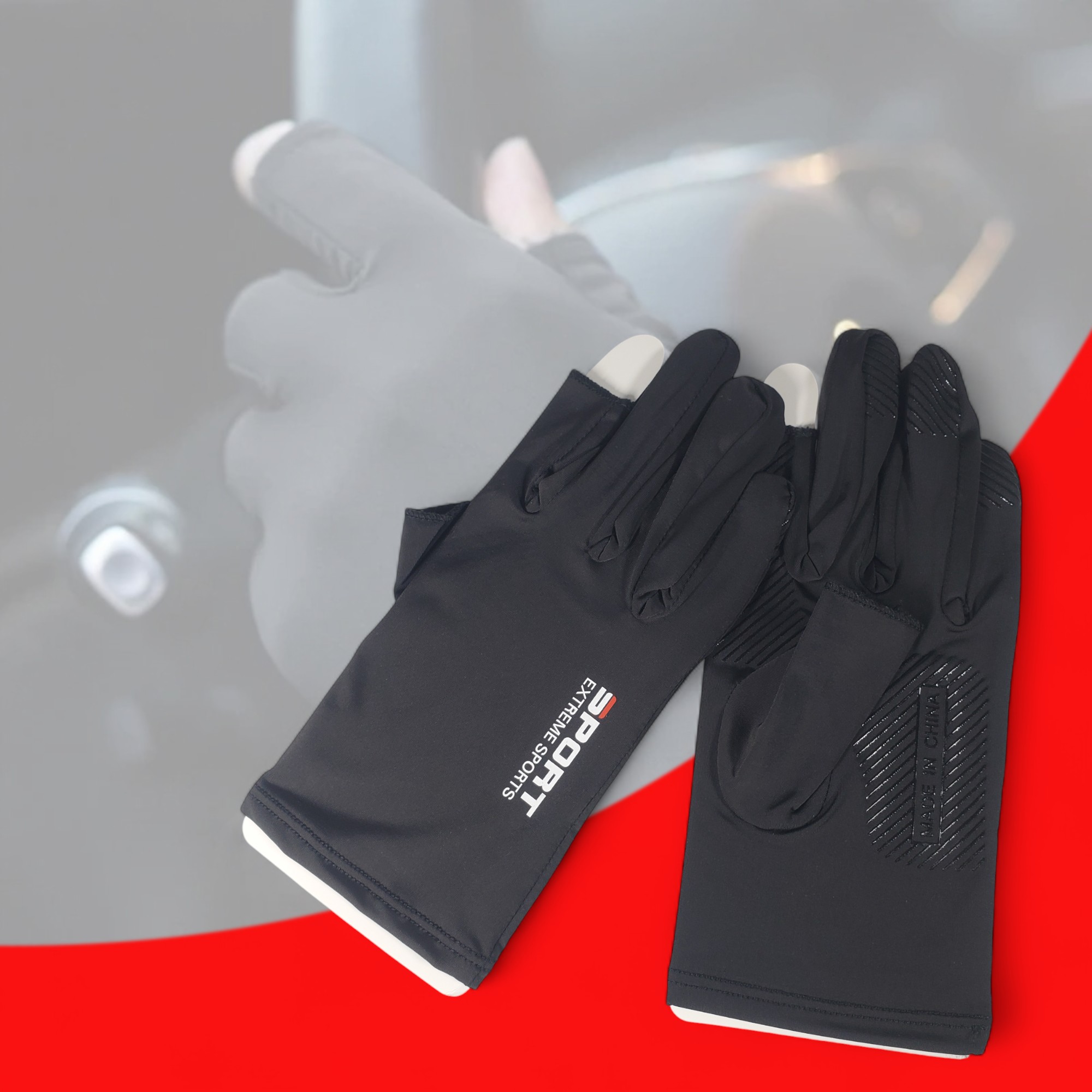 Gambar produk FMA Ice Silk Half Finger Cycling Gloves Unisex Outdoor Sports - FM-IS
