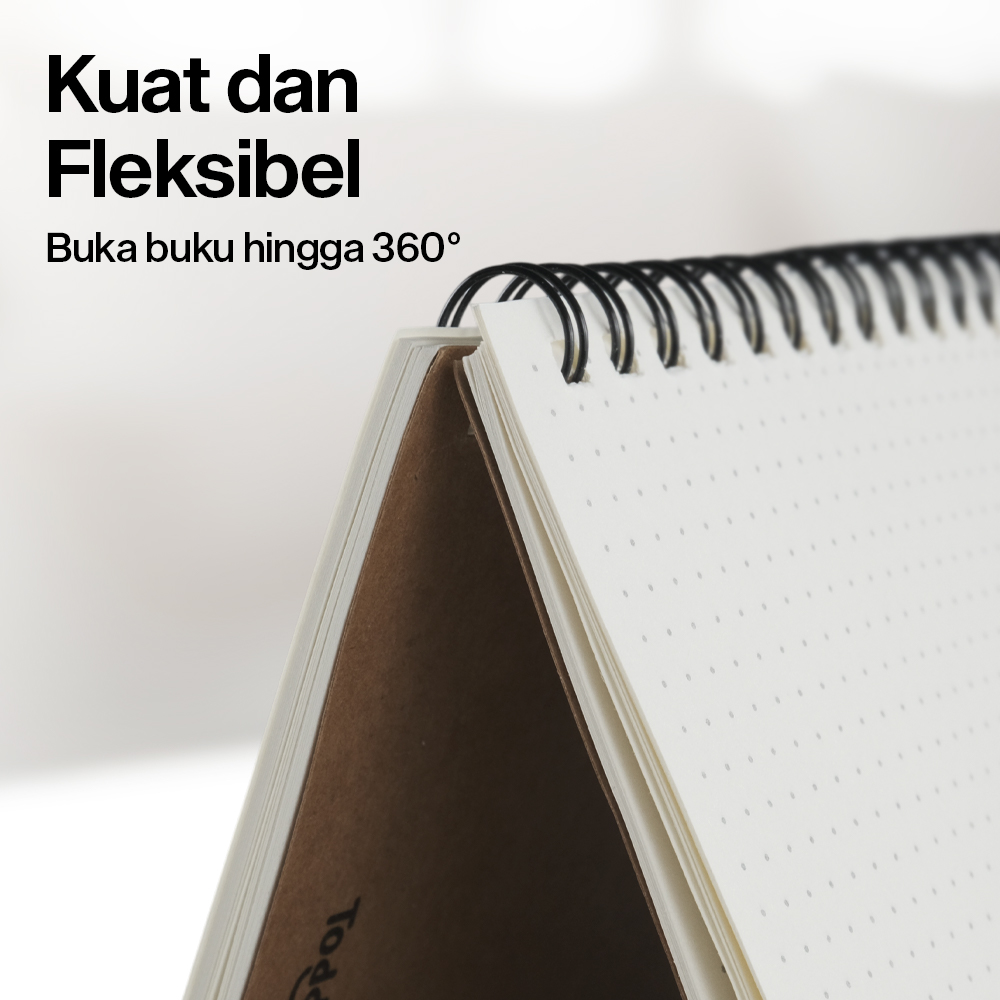 Gambar produk Toddi Buku Jurnal Softcover Notebook Diary 68GSM 100 Halaman Dot Matrix - TD6