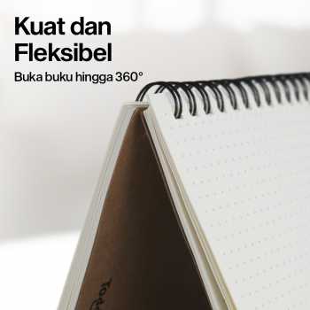 Gambar produk Toddi Buku Jurnal Softcover Notebook Diary 68GSM 100 Halaman Dot Matrix - TD6