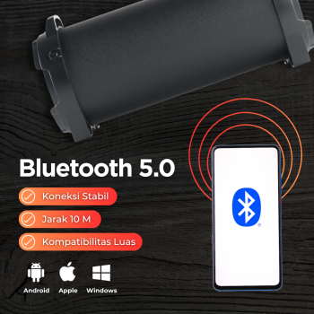 Gambar produk Smalody Speaker Bluetooth Portable Boombox Outdoor FM Radio 10W - SL-10