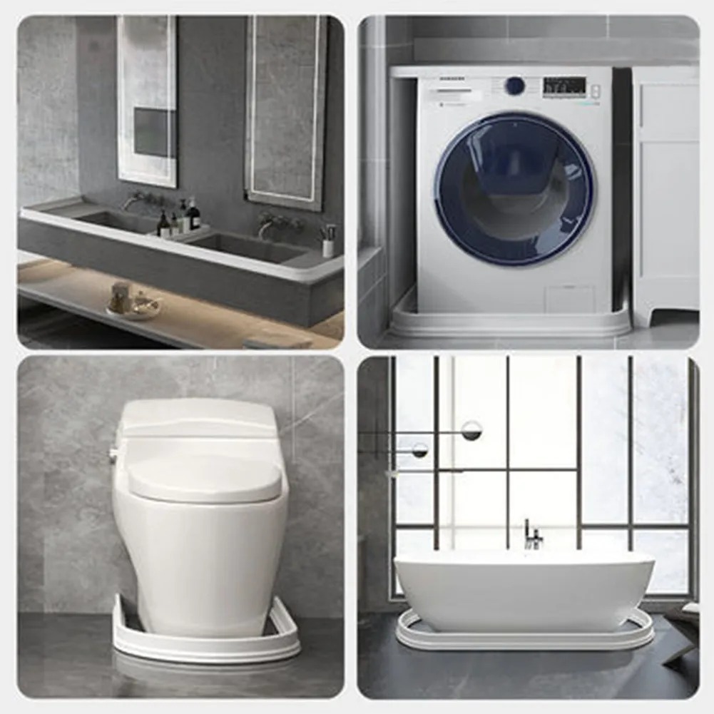 Gambar produk ALHOMEW Penahan Air Kamar Mandi WC Water Stopper Silikon Strip 2M - AHW58