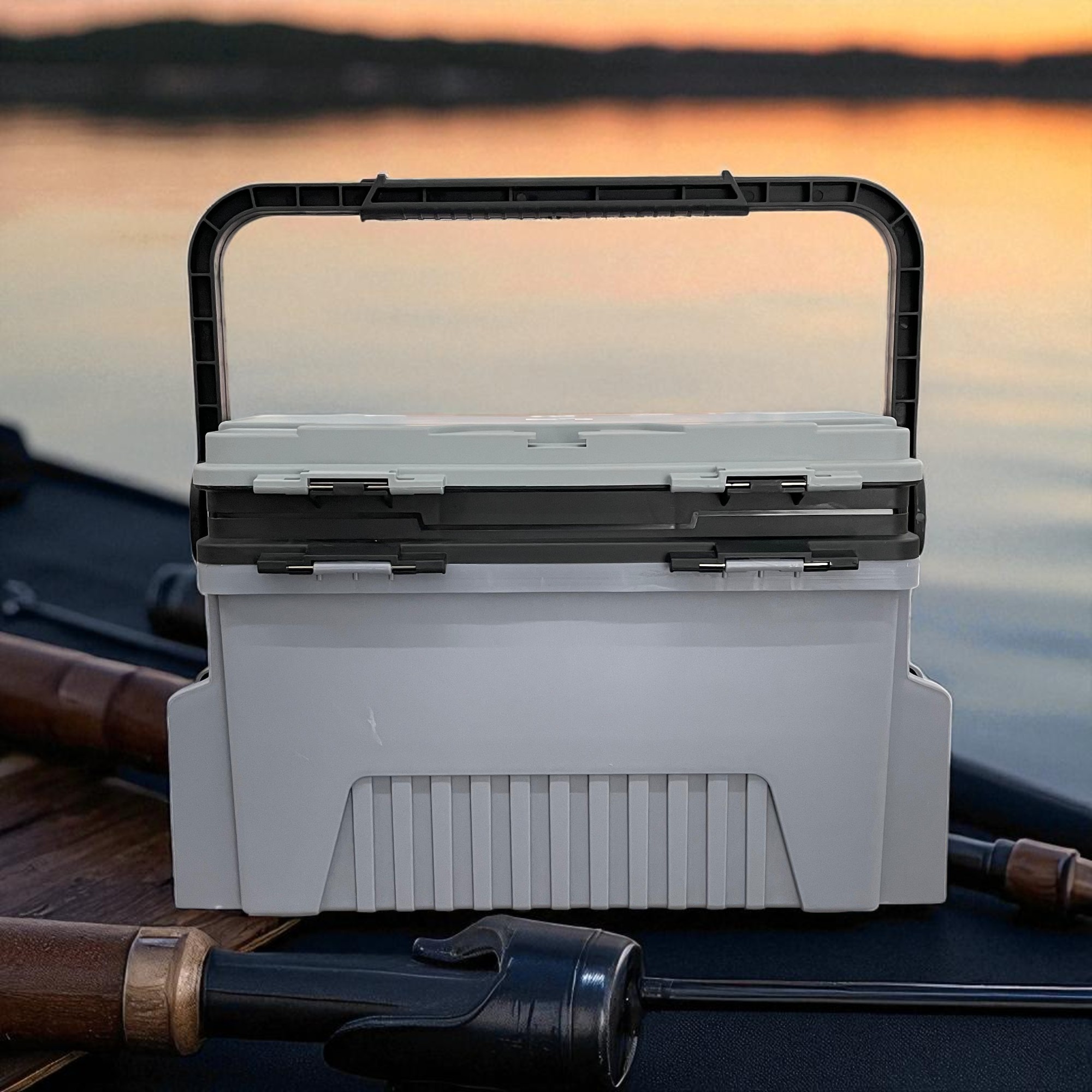 Gambar produk TaffSPORT Kotak Perkakas Pancing Fishing Tackle Box Double Layer 12L - JF-31