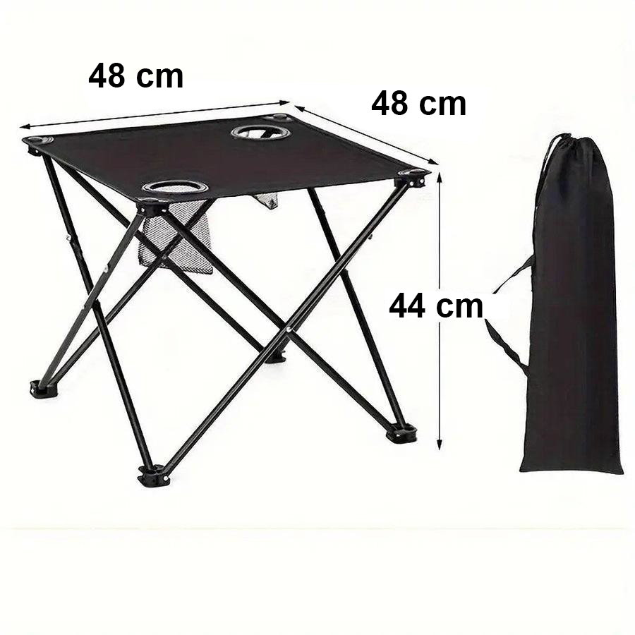 Gambar produk MAGGIX Meja Lipat Piknik Foldable Outdoor 48x48x44cm - M-48