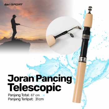 TaffSPORT Joran Pancing Portable Spinning Telescopic Fishing Rod 67cm - SX-284