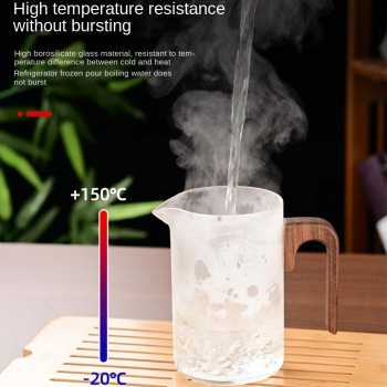 Gambar produk TERNITEA Teko Teh Kaca Saringan Tahan Panas One Click Filter Teapot 800ml - TR-68