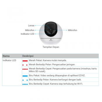 Gambar produk EZVIZ Kamera CCTV PTZ WiFi Smart IP Camera AI Tracking 3K 5MP - H6
