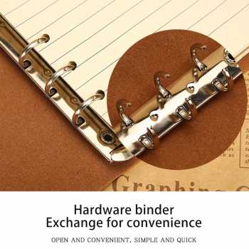 Gambar produk Ticentral Buku Jurnal Leather Notebook A6 160 Halaman Grid Blank Line - T680