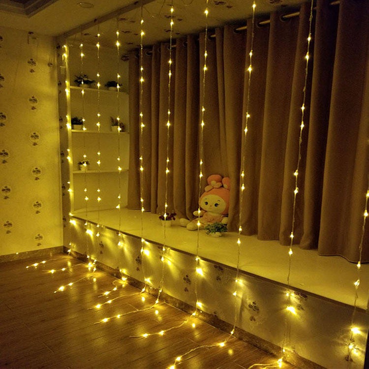 Gambar produk Kaslam Lampu Hias Gorden String Lights Wall Decoration 18W 3x3M 320 LED - S-32