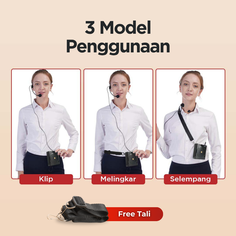 Gambar produk Burt-s Speaker Pinggang Bluetooth Voice Amplifier Wired 3W - S61