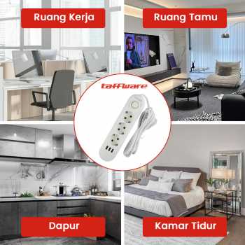 Gambar produk Taffware Stop Kontak USB Port EU Plug 10A 110-250V 2500W 3 Lubang - QL-1071U / QL-1072U