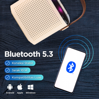 Gambar produk EGOLDEN Speaker Bluetooth Karaoke Portable with 2 Microphone 6W - Y1