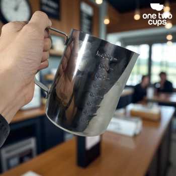One Two Cups Gelas Milk Jug Kopi Espresso Latte Art Stainless - ZM078