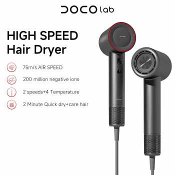 DOCO Hair Dryer Quick Dry Hot and Cold Compact Size Anion 1600W - H800