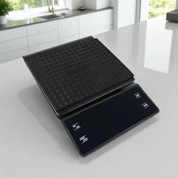 Gambar produk SCALI Timbangan Kopi Digital Timer Coffee Scale Rechargeable 3kg 0.1g - EK6002