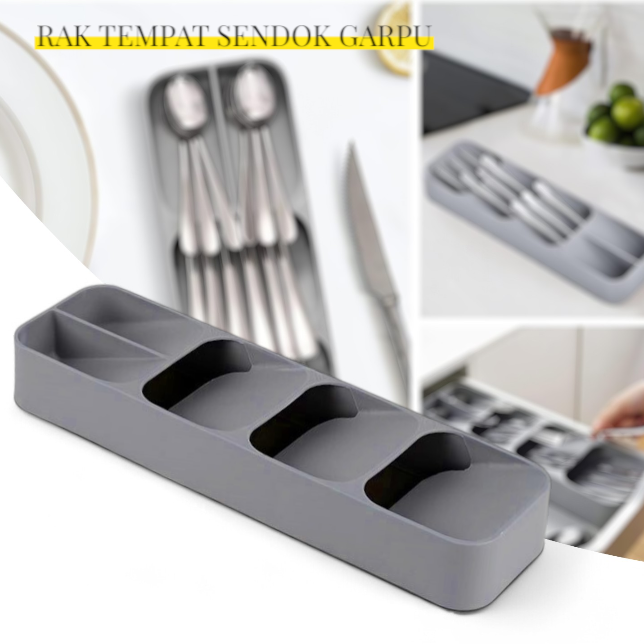 Gambar produk ANHICHEF Rak Organizer Dapur Tempat Sendok Garpu Tableware Storage Box - PP23