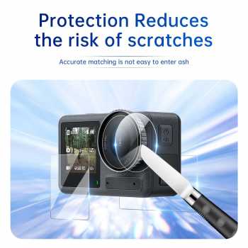 Gambar produk TELESIN Protective Film HD Pelindung Layar Lensa for DJI Action 5 Pro - S6-FLM-09-TDJ