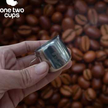 Gambar produk One Two Cups Gelas Milk Jug Kopi Espresso Latte Art Stainless Steel 1oz - S06HG