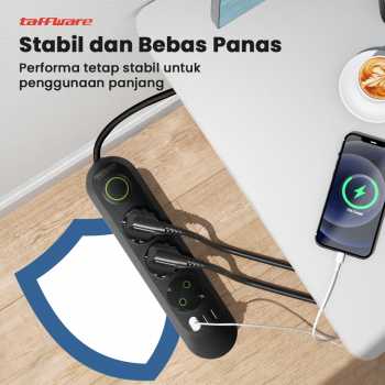 Gambar produk Taffware Stop Kontak USB Port EU Plug 10A 110-250V 2500W 3 Lubang - QL-1071U / QL-1072U