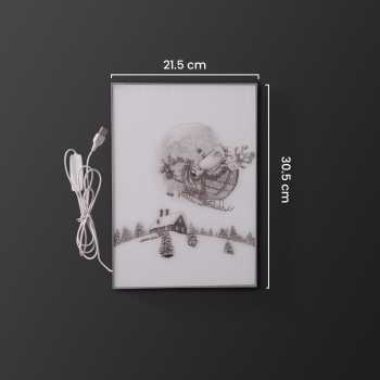 Gambar produk YORYZENG Lampu Meja Hias Lukisan 3in1 Color LED USB 30.5cm Santa Claus - YY31
