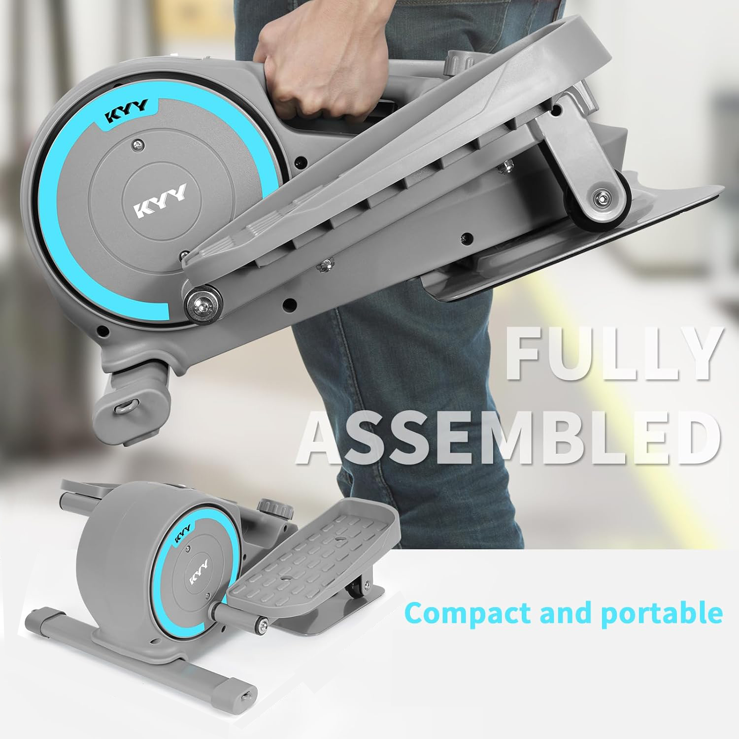 Gambar produk KYY Mini Pedal Exerciser Electric Bike Stepper with LCD Screen - 6625A