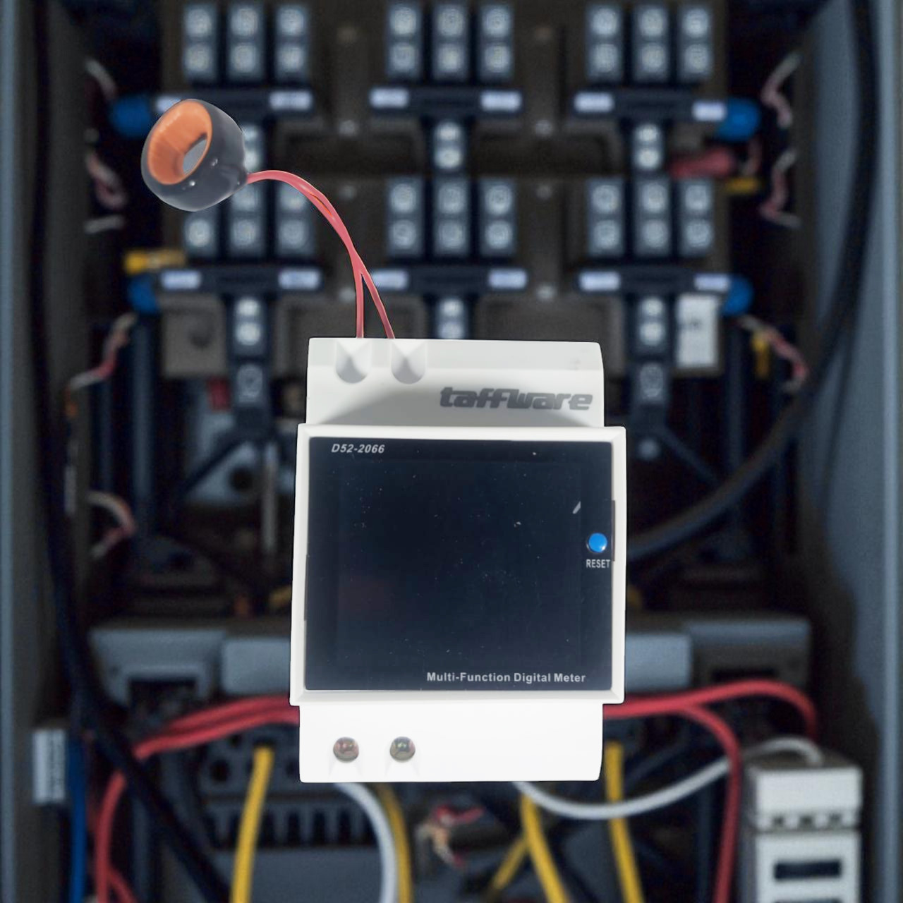 Gambar produk Taffware Meteran Listrik Digital Display Din Rail Single 300V - D52-2066