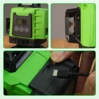 Gambar produk CONENTOOL Laser Level Self Leveling 4D 16 Lines 6000mAh with Remote - CN16